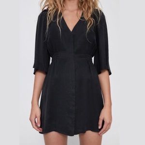 Zara black dress- button down v-neck